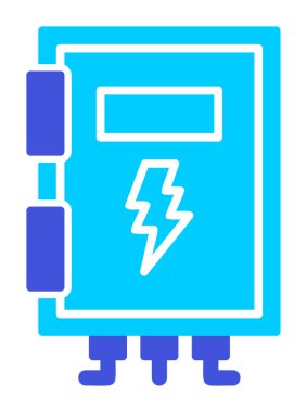 Güç simgesi, vektör illüstrasyonu. Yüksek Voltaj Kutusu              