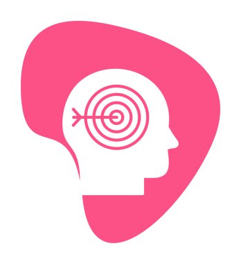 baş hedef simgesi, vektör illüstrasyonu 