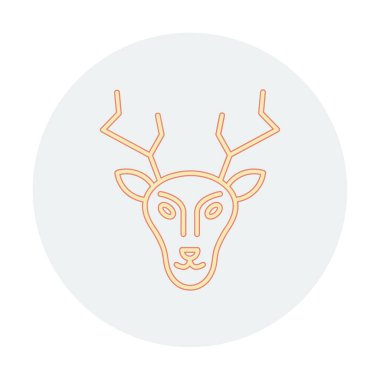 Geyik. Web simgesi basit illüstrasyon