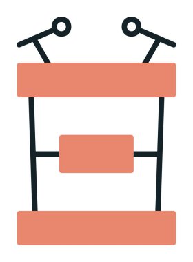 Modern Tribune simgesinin vektör çizimi                     