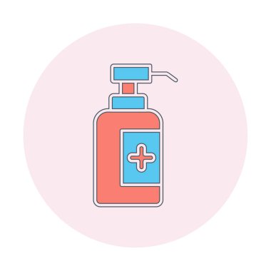 Dezenfektan şişesi ikonu. vektör illüstrasyonu 