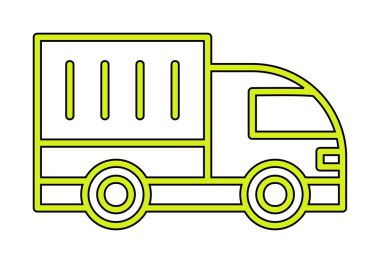 kamyon simgesi, vektör illüstrasyonu