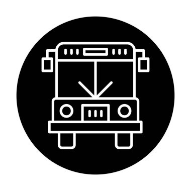 bus simgesi, vektör illüstrasyonu