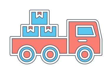 Kamyonet simge vektör çizim