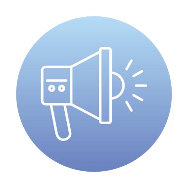 hoparlör, megafon simgesi. vektör çizim.  