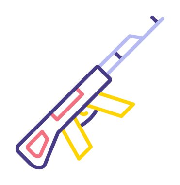 Ak47 simge vektör illüstrasyonu