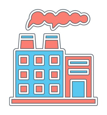 Factory icon, vector illustration simple design