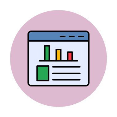 İstatistik simgesinin web vektör çizimi           