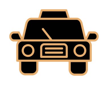 taksi simgesi vektör illüstrasyonu 