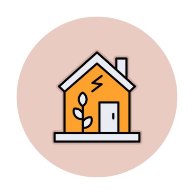 vector illustration of Green house icon 