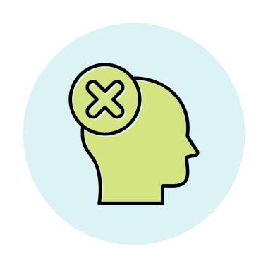 Yanlış vektör düz simgesi düşün 