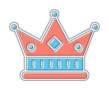  Basit bir taç. Web simgesi illüstrasyonu 