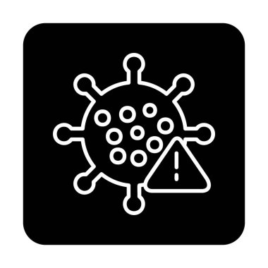 Corona virüs simgesi, covid-19 salgın hastalık sembolü, çizgi biçimi vektör simgesi