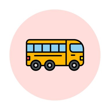 bus simgesi, vektör illüstrasyonu