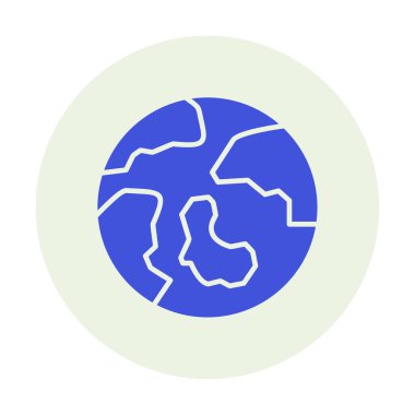 earth icon, vector illustration simple design