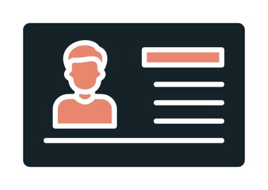 Visa belgesi simgesinin vektör illüstrasyonu 