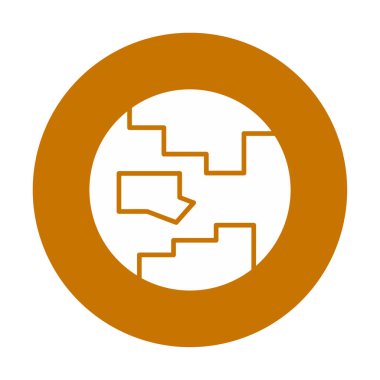 earth icon, vector illustration simple design