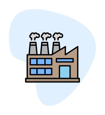 Factory icon, vector illustration simple design