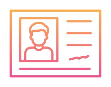 Tanımlama kartı vektör illüstrasyonu