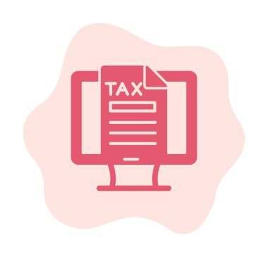 Çevrimiçi Vergi simgesi vektör çizimi