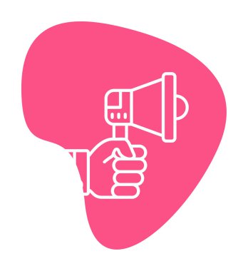 hoparlör, megafon simgesi. vektör çizim.  