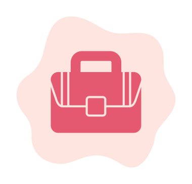 Çanta. Web simgesi basit illüstrasyon