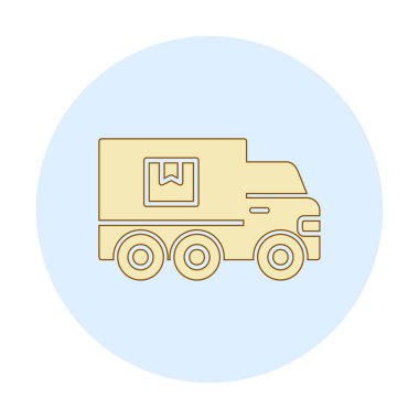 kamyon simgesi, vektör illüstrasyonu