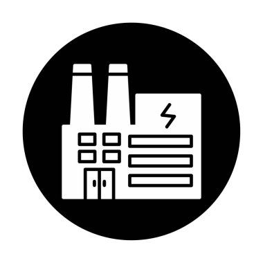 Elektrik fabrikası renkli vektör simgesi