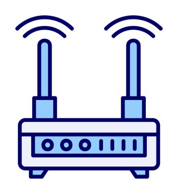  Wi-fi yönlendirici vektör illüstrasyonu