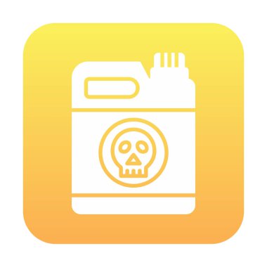 zehirli atık kutusu simgesi moda tasarım tarzında