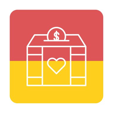 Charity Kutu vektör simgesi 