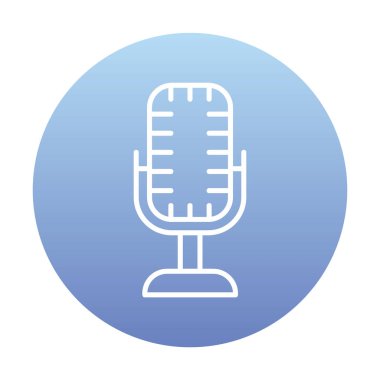 mikrofon web simge vektör çizim 