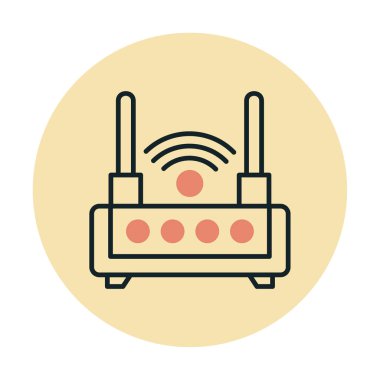  Wi-fi yönlendirici vektör illüstrasyonu