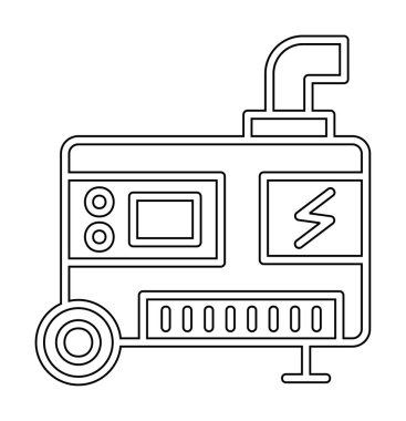 Elektrik Üretici simgesinin vektör çizimi                                        
