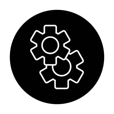 Gears'ı web simgesi, vektör çizim 