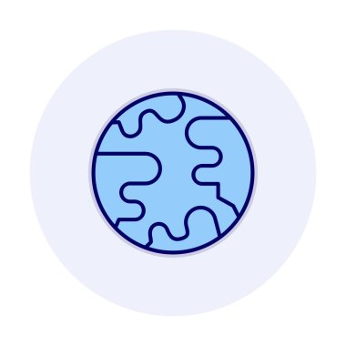 earth icon, vector illustration simple design