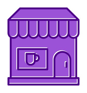 Kafe ikonu vektör illüstrasyonu