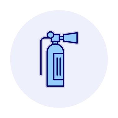 Basit bir yangın söndürücü. Web simgesi 