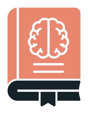 Nöroloji Kitabı web simgesi vektör illüstrasyonu