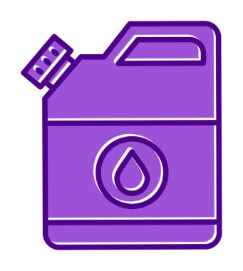 Yağ tenekesi simgesi. Web tasarımı için basit yakıt vektör simgesi çizimi                                