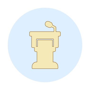 Podyum simgesinin vektör illüstrasyonu 