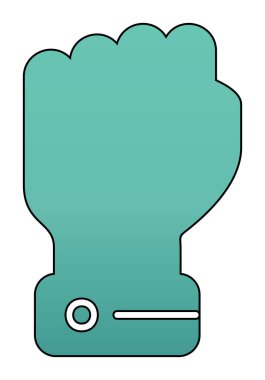 Yumruk simgesi basit vektör