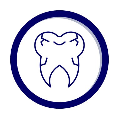 Kırık diş simgesi, vektör illüstrasyonu  