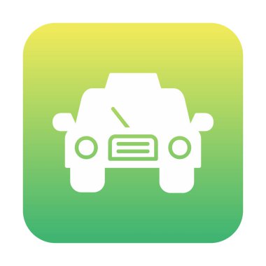 taksi simgesi vektör illüstrasyonu 