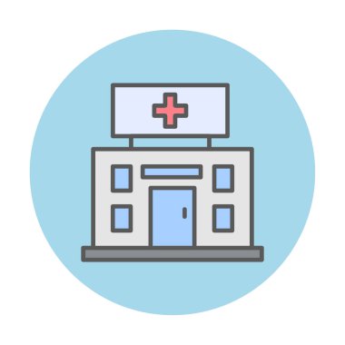 Tıp hastanesi vektör illüstrasyonu                             