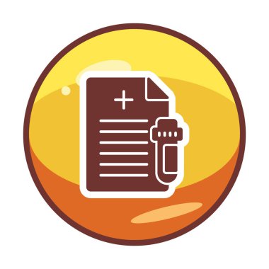 Test Raporu simgesi, vektör illüstrasyonu 