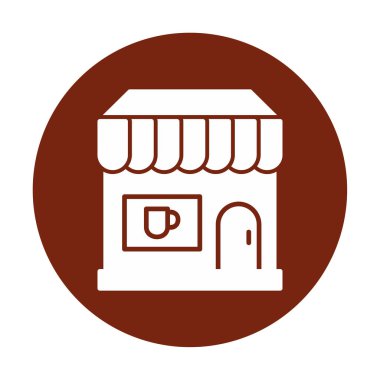 Kafe ikonu vektör illüstrasyonu