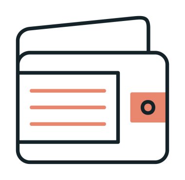 Cüzdan web simgesi, vektör illüstrasyon tasarımı