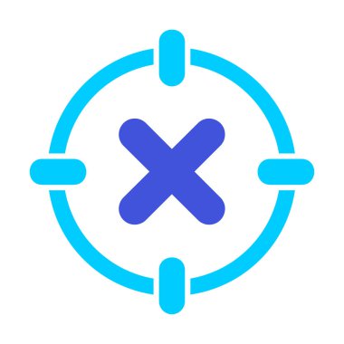  Çember simgesinde konsantrasyon ya da çapraz çizgi yok, vektör illüstrasyonu 