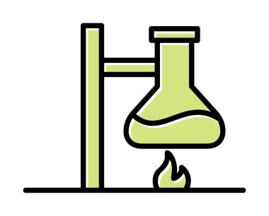 Basit Kimyasal Deney simgesi, vektör çizimi